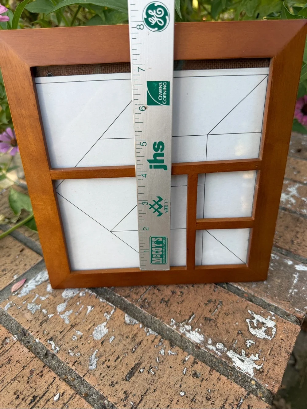 Wooden Multi-Opening Photo Frame in Warm Brown Hangs or stands Holds 5 Photos